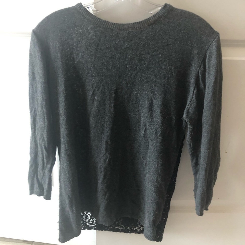 Zara Knit Sweater w/ Lace Back Medium